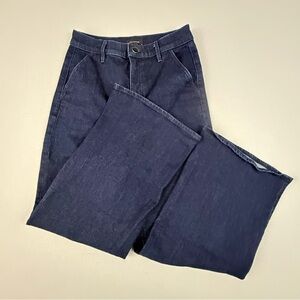 Ann Taylor The Trouser High Rise Jeans Women's 6P Blue Retro Wide Leg Dark Blue
